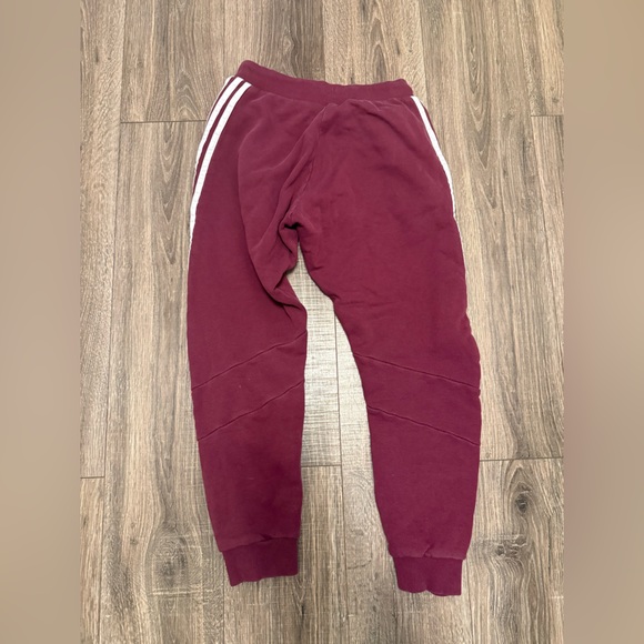 Adidas x Peloton Burgundy Gender-Neutral Jogger Sweatpants Size Medium - Picture 6 of 7